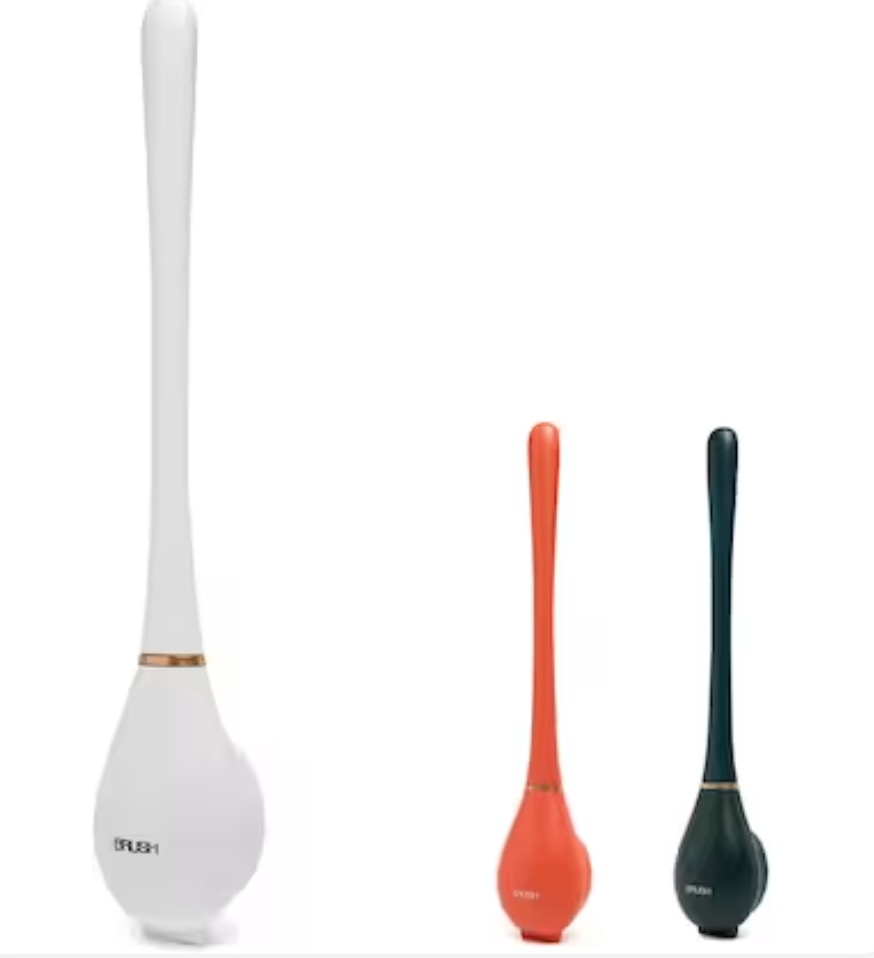 Tomasstore - Escobilla De Baño Montada En La Pared Con Juego De Soporte, Escobilla De Baño Automática Con Mango Largo