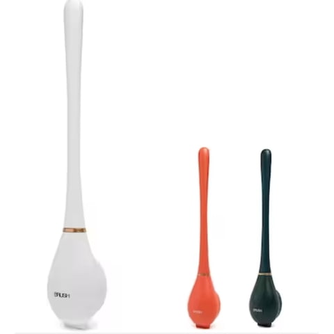 Tomasstore - Escobilla De Baño Montada En La Pared Con Juego De Soporte, Escobilla De Baño Automática Con Mango Largo