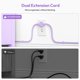thumbnail image 4 of Cable de extensión NTONPOWER 3,7 m 6‑en‑1 morado, 4 of 6