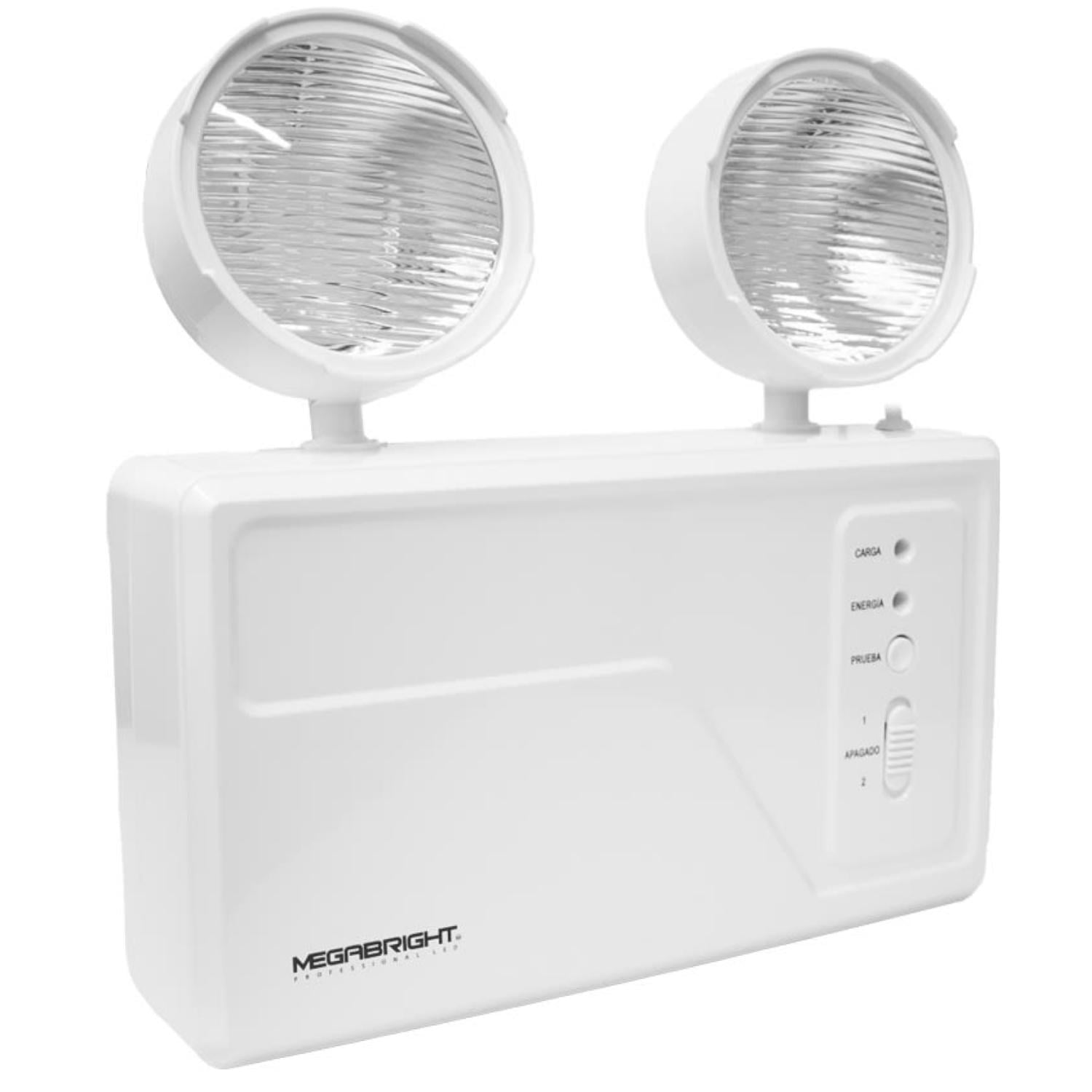 Megabright - Lampara De Emergencia 2 Focos Led 1500w 350lm