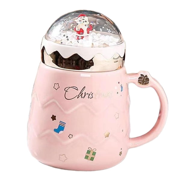 Taza De Navidad De Cerámica, Linda Taza De Navidad Para Niños, Niñas, Amigos, Halloween, Rosa