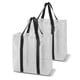 thumbnail image 1 of Bolsa Tote CleverMade Tall Frakta 42L Paquete de 2 Transparente, 1 of 8