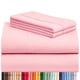 thumbnail image 1 of Juego de sábanas LuxClub King Baby Pink de 4 piezas con bolsillos profundos, más de 40 colores, 1 of 8