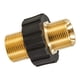 thumbnail image 2 of Adaptador de Lavadora de Alta Presión de Latón, Piezas de Repuesto de Presión de Trabajo de Conexión Rápida de 5000 PSI, Acoplador de Rosca Macho M22, 2 of 5