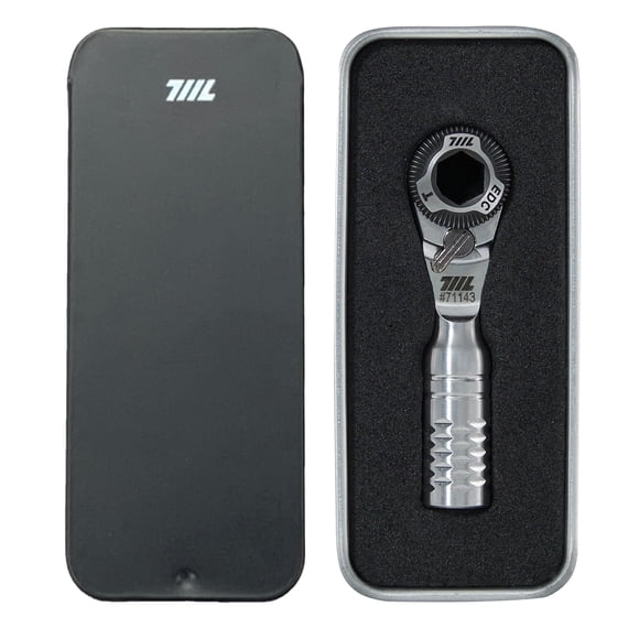Llave de trinquete 711L Mini TG 1/4" EDC para espacios reducidos