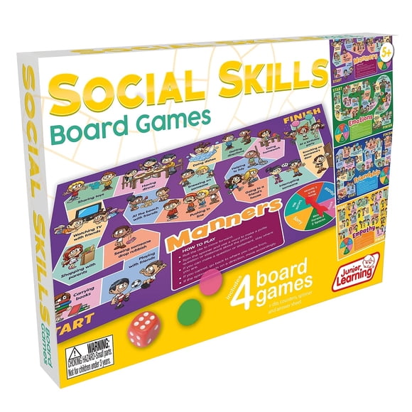 Juegos de mesa para jóvenes que aprenden habilidades sociales 4 juegos de 5 a 8 años
