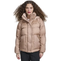 Chaqueta Champion Para Mujer, Acolchada, Con Capucha, Acolchada, Cálido, Color Topo