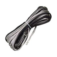 Magideal - Cuerda De Cabrestante Sintética De 15 M, Fibra Sintética, Línea De Cadena De Cuerda De Remolque De Vehículos Pesados, Cable De Cabrestante De Remolque Gris
