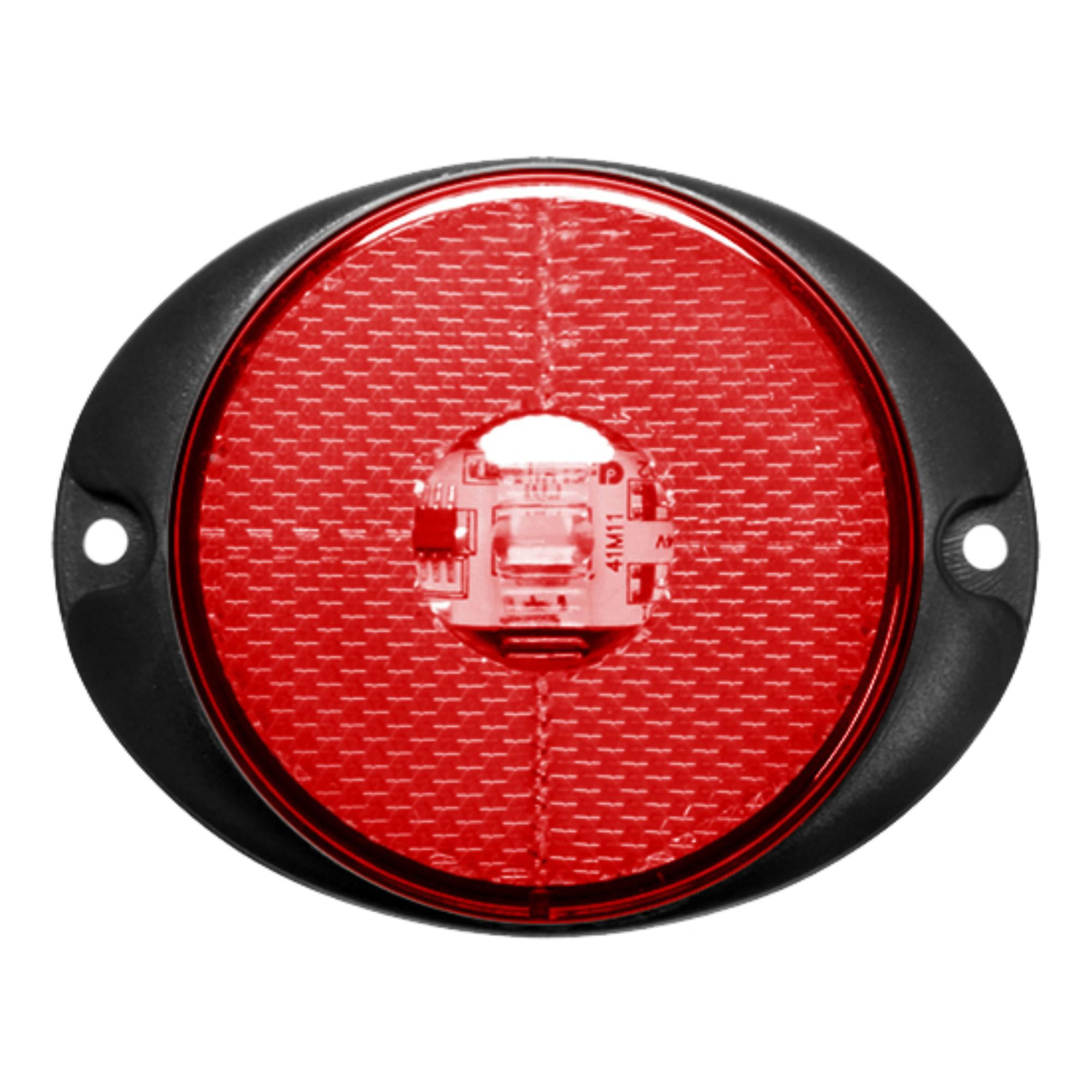 Randon - Foco Lateral Led Rojo Base Ovalada 12 Y 24 Volts