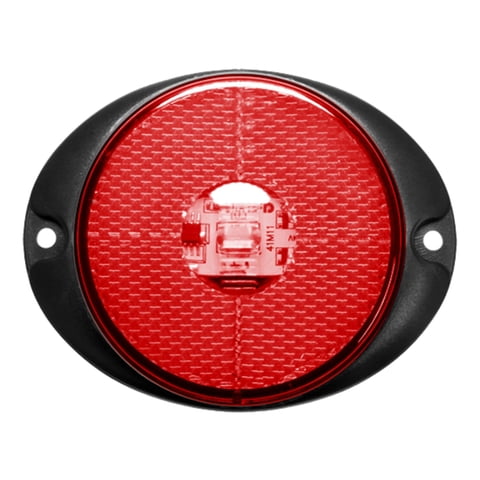 Randon - Foco Lateral Led Rojo Base Ovalada 12 Y 24 Volts