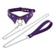 thumbnail image 3 of Gargantilla Punk Ajustable De Cuero Sintético Con Anilla En O, Color Morado, 3 of 5