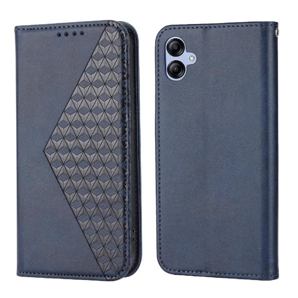 Funda Flip FOXDOCK para Samsung Galaxy A04E , Estilo Billetera con Diseño Rombo, Correa de Mano y Soporte, Uso Diario