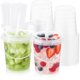 thumbnail image 1 of Cubetas para Bebidas TREEHAC 24 oz Transparentes de PP 50 Juegos con Tapa, 1 of 7