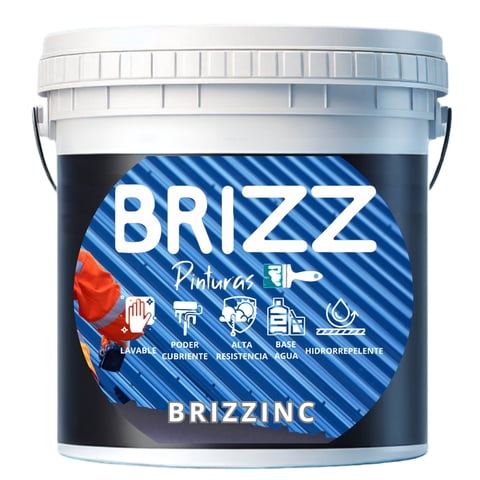 Baum - Pintura Para Techo Brizzinc “Gris” (Tineta 16 L) /Brizz