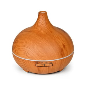 Total Click - Humidificador Difusor De Aromas 7 Colores Led 150Ml Madera C