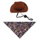 thumbnail image 4 of Sombrero De Vaquero Para Mascotas Universal Funny Western Caps Bandana Para Cumplea?os, Vacaciones, Azul Marino M, 4 of 5