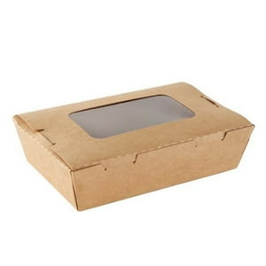 De Gaune - Caja Kraft Con Ventana 1200Ml /50 Unidades