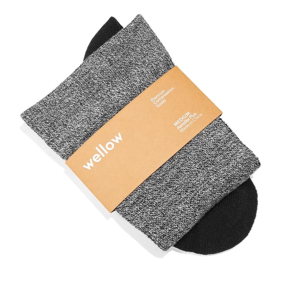 Calcetines de compresión Wellow Aerolite+ 18-25 mmHg, talla M, color Onyx