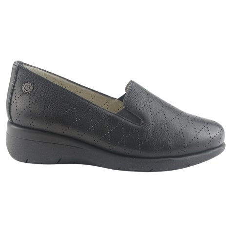 Mocasin De Cuero Chalada Mujer Cala-2 Negro Casual