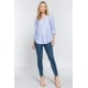 thumbnail image 2 of Camisa Tejida a Rayas con Cuello Redondo y Abertura Larga, 2 of 5