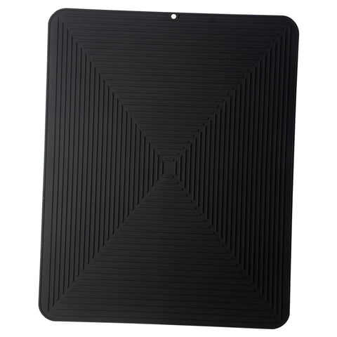 Bothyi - Alfombrilla De Silicona Para Secar Platos, Mantel Individual, Soporte Para Ollas, Alfombrilla Antideslizante Resistente Al Calor, Color Negro