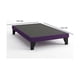 thumbnail image 3 of Cama Plaza y Media Con Respaldo y base de 105 X 190cm Tapizada en Lino Morado Oscuro, 3 of 5