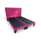 thumbnail image 1 of Cama Europea 2 plazas con Respaldo y bases divididas tapizada en Lino Rosado Oscuro, 1 of 4