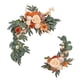 thumbnail image 4 of Corona de flores con arco de boda de rosas, guirnalda floral artificial decorativa con hojas verdes para la decoración del hogar de la boda de la pare , Opción 5B, 4 of 5