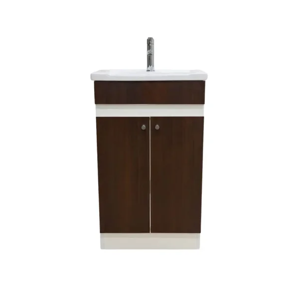 Mueble Vanitorio 50x40 cm Color Cafe Con Lavamanos Y Grifería ¡Listo para Instalar!