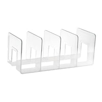 Bothyi - Sujetalibros Acrílicos Que Ahorran Espacio, Soporte Para Libros De Cuatro Marcos Para Bibliotecas Domésticas, Escritorio Transparente