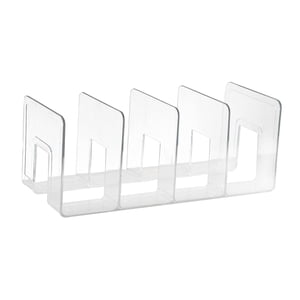 Bothyi - Sujetalibros Acrílicos Que Ahorran Espacio, Soporte Para Libros De Cuatro Marcos Para Bibliotecas Domésticas, Escritorio Transparente