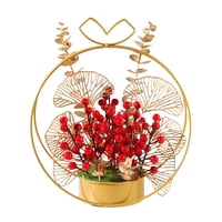 Magideal - Adorno De Cesta De Flores De Estilo Chino, Centro De Mesa Decorativo De Otoño, Cosecha, Año Nuevo Para Fiesta, Decoración De Vacaciones De Interior De Estiloc
