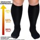 thumbnail image 2 of suxuMhao 3 Pares Calcetines Talla Grande 2XL - Calcetines Atléticos Azul Oscuro y Gris y Negro, Calcetines hasta la Rodilla, Calcetines Grandes, Calcetines Extragrandes, Calcetines hasta la, 2 of 2