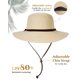 thumbnail image 2 of Gorro de sol FURTALK para mujer, ala ancha, con cordón antiviento UPF, 2 of 8