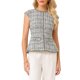 thumbnail image 1 of INSPIRE CHIC Blusa Elegante de Tweed para Mujer con Cuello Redondo y Mangas Cortas para Oficina y Negocios, Talla 2XL, Blanca, 1 of 5