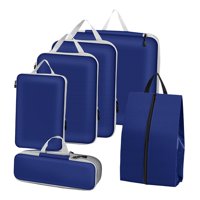Bothyi - 6X Bolsas Organizadoras De Equipaje Esenciales De Viaje Bolsas Organizadoras De Equipaje De Viaje Azul