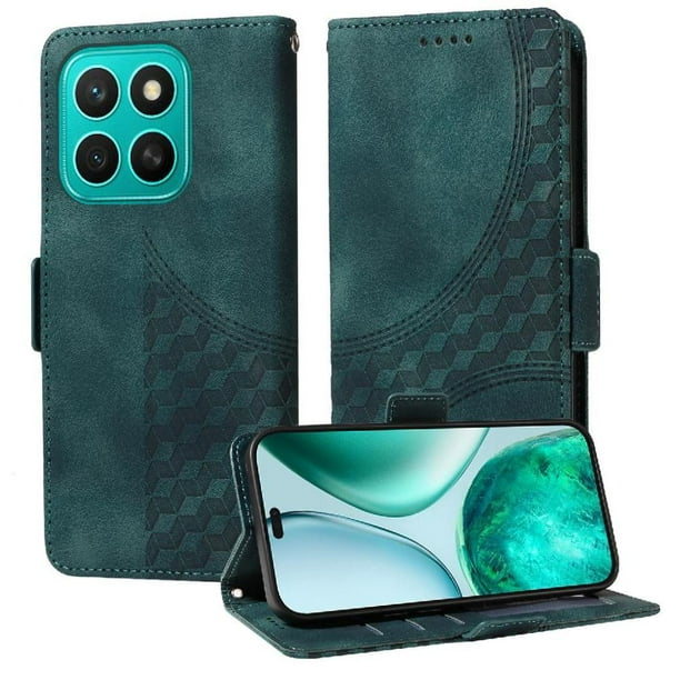 Carcasa FOXDOCK Honor X8C de cuero PU, diseño acolchado clásico, protección contra caídas y rayones