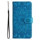 thumbnail image 5 of Funda tipo cartera FOXDOCK para OPPO Reno 14 Pro 5G , diseño girasol en relieve, cuero PU, cierre magnético, soporte y tarjetero, 5 of 5