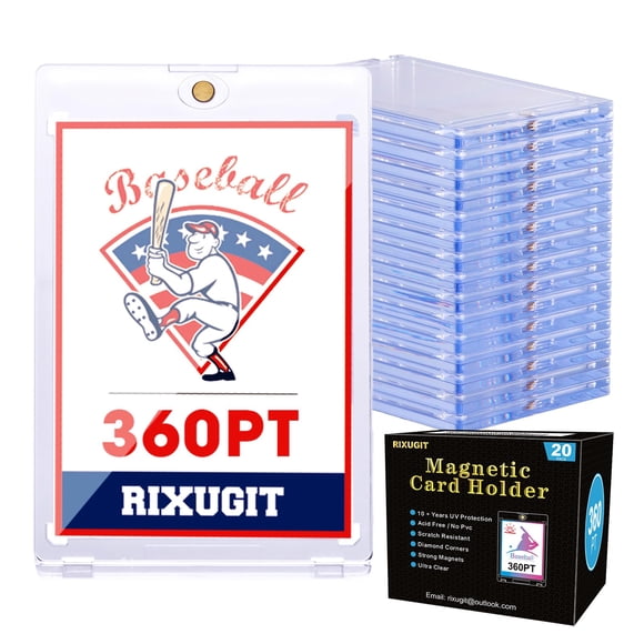 Portacartas magnético RIXUGIT con protección UV de 360 pt, paquete de 20