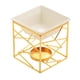 thumbnail image 1 of Quemador De Aceite Esencial Con Cuenco De Cerámica, Calentador De Metal Para Habitación, Yoga, Meditación, Oro, 1 of 3