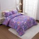 thumbnail image 3 of Lightwe-ight So-ft 3 Piece R-ainbow Comfort-er Set with 2 Pillo-w Covers Cartoon Lo-ve Hearts Suns -and Stars Bedding Set- for Girls Boy-s Kids Twin Dark Blue, 3 of 5