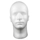 thumbnail image 1 of Cabeza De Maniquí De Espuma Para Hombre, Modelo De Sombrero, Peluca, Soporte De Exhibición, Estante Blanco, 1 of 3