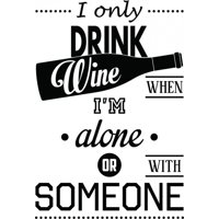 Rienda Libre Graphics - Decomural I Only Drink Wine Alcohol Ws-46136