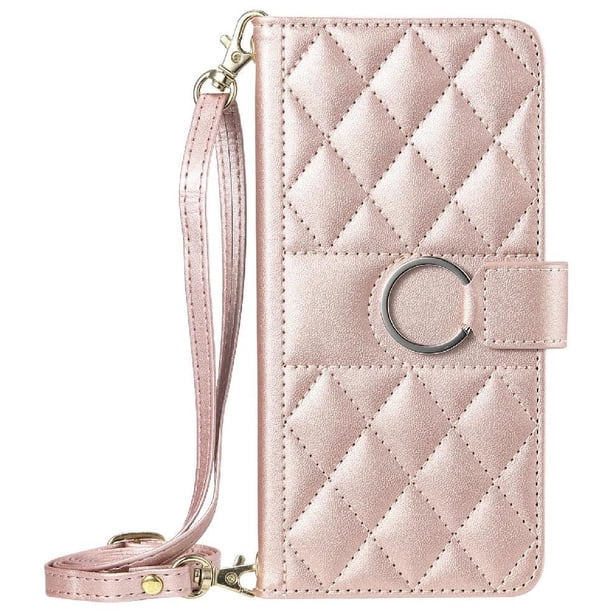 Funda tipo billetera FOXDOCK para Google Pixel 8A – Tapa abatible con correa para mujer