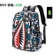 thumbnail image 1 of Cool shark mouth prints bagpack boy camouflage college bags unisex schoolbags waterproof backpacks student large capacity bags, 1 of 3