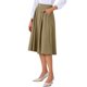 thumbnail image 4 of Faldas Midi para Mujer, Línea A, Cintura Alta, Larga, Casual, con Bolsillos 2025 XL Caqui, 4 of 6
