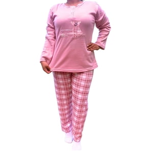 Likeshop - Pijama Mujer Franela Invierno Manga Larga Diseños 538