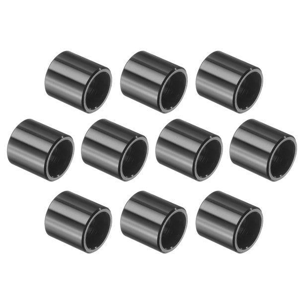 Uxcell 10 Pcs Espaciador de Aluminio, 3/8" Bore x 1/2" OD x 1/2" Longitud Espaciador Redondo Negro Separador Sin Rosca Bushing Acabado Simple Espaciadores de Metal