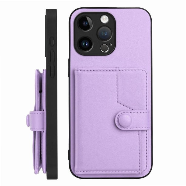 FOXDOCK Funda para iPhone 14 pro max con Bloqueo RFID - Diseño Elegante con Cierre de Botón