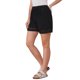 thumbnail image 4 of INSPIRE CHIC Pantalones Cortos de Línea con Cintura Alta Elástica y Cordón para Mujer de Regreso a Clases con Bolsillos Negro S, 4 of 5